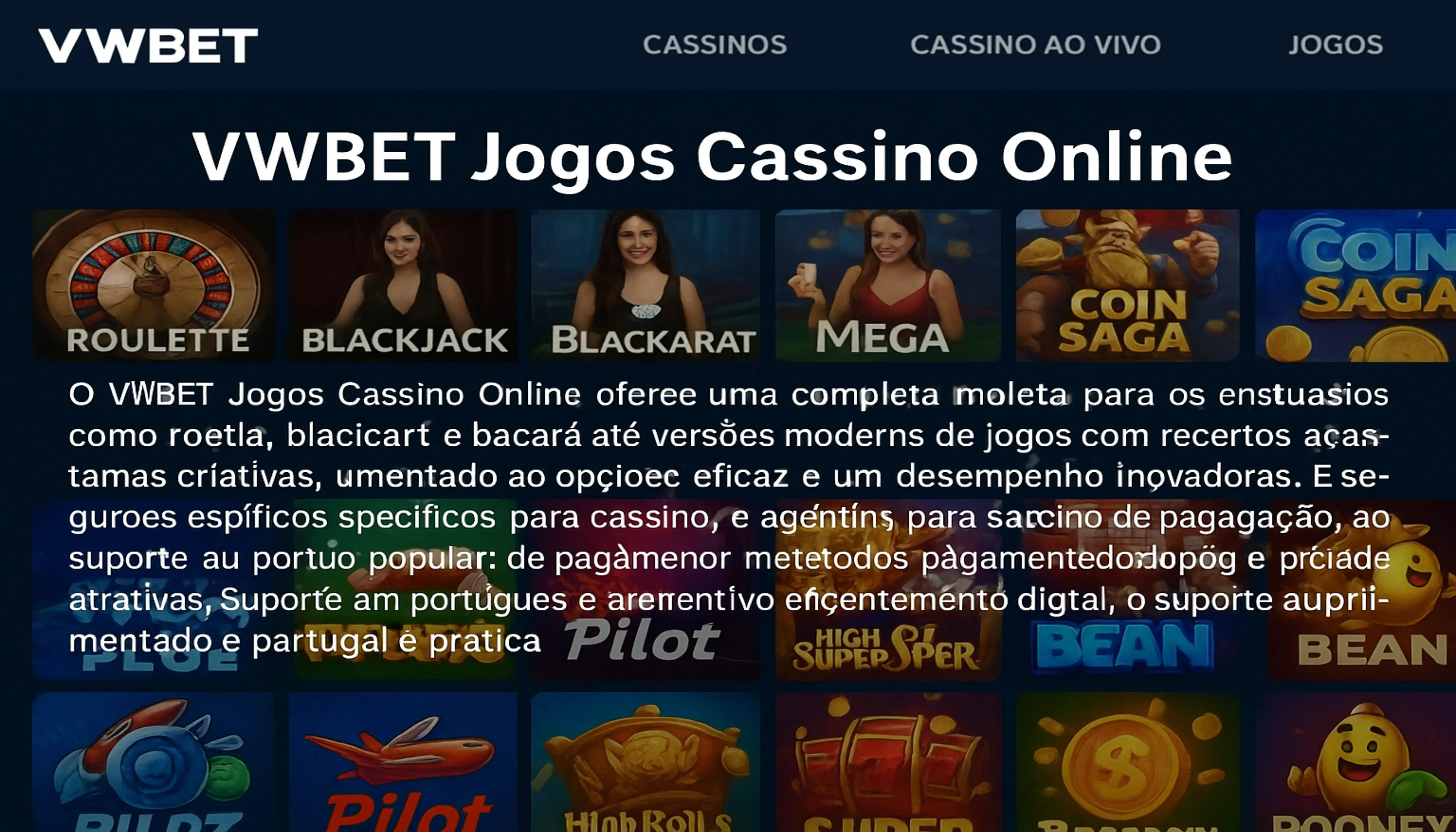 Jogos de cassino online VWBET