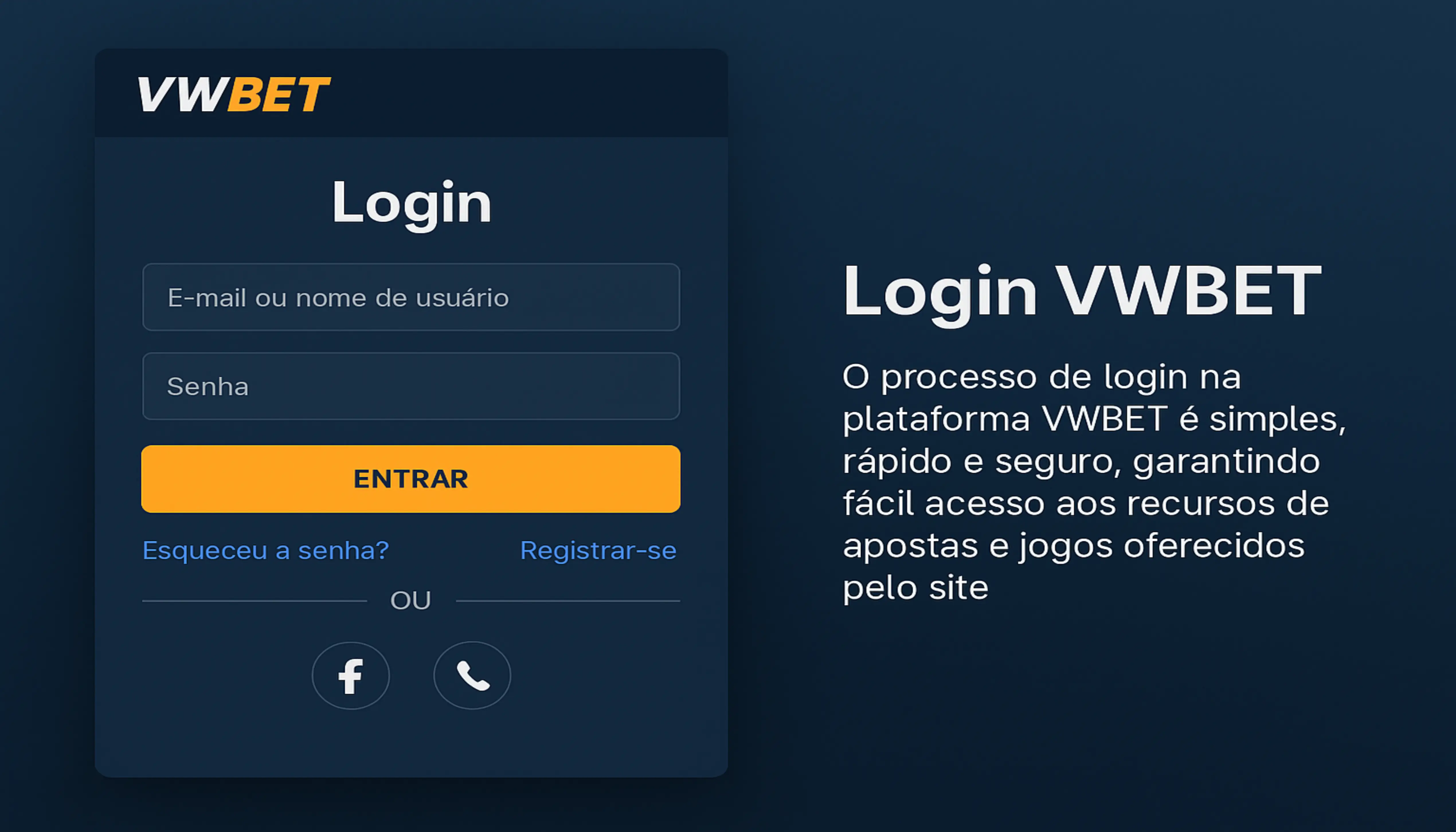 Login no Cassino VWBET